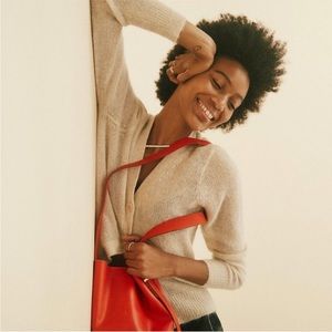 Madewell Alpaca-Blend V-Neck Cardigan